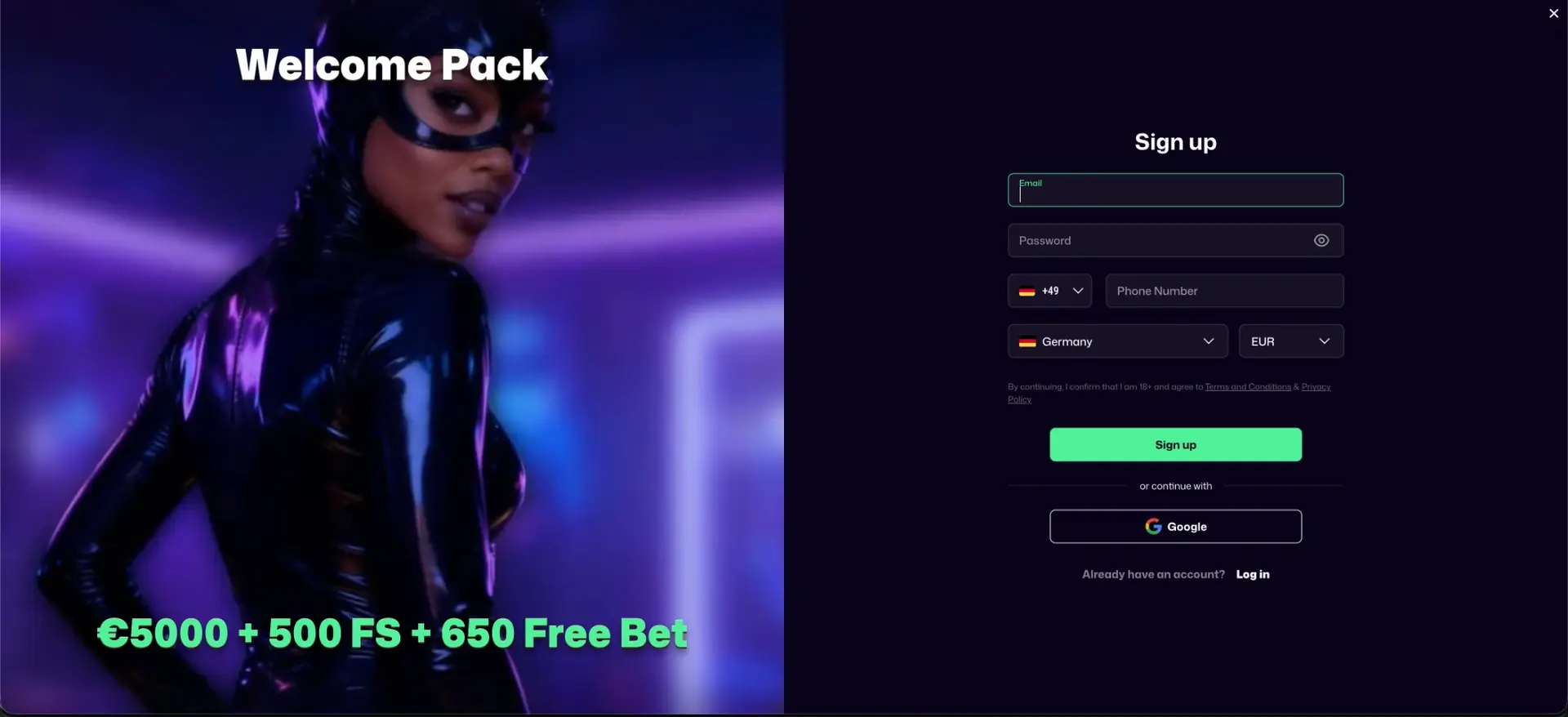 WinBeast account registration form